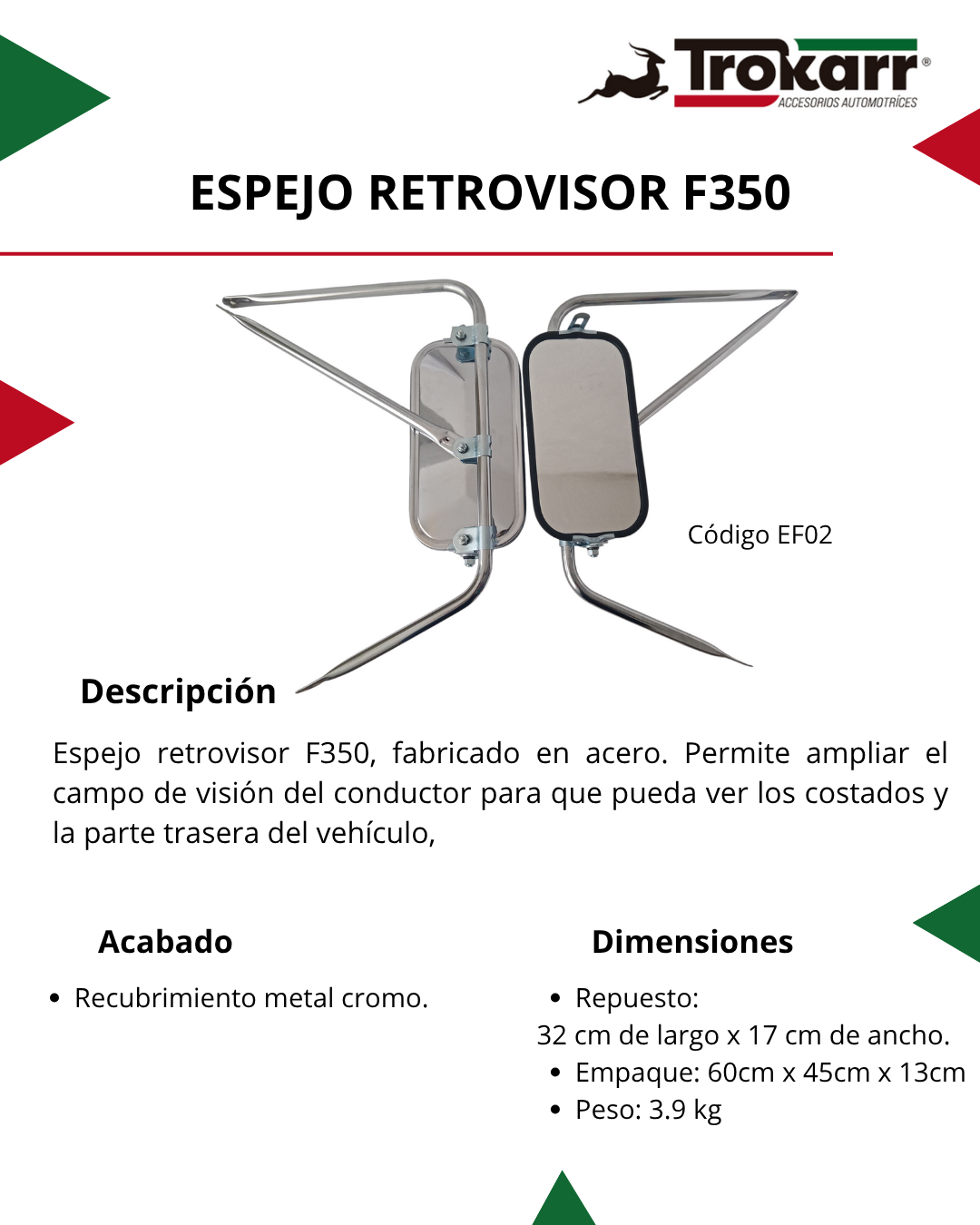 Espejo Retrovisor F350 - Imagen 8